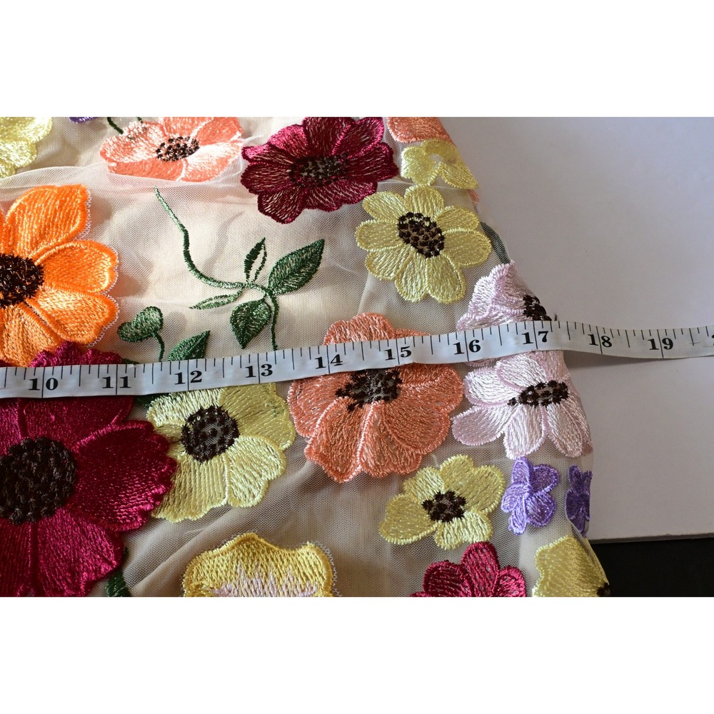 Heidi Floral Embroidered Mesh Mini Dress - Picture 7 of 8